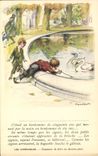 CPA Fantaisie Illustrateur Poulbot Victor Hugo Les miserables Gavroche Cygne Swan 
