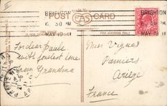 VINTAGE POSTCARD HM Queen Mary in Coronation dresses