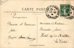 Grabado del ilustrador de la fantasía de la POSTAL de la VENDIMIA según un grupo fuera del álbum de Marani del escultor del gas de Paul de la terracota