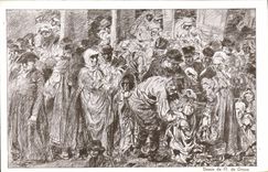 VINTAGE POSTCARD Fantasy Illustrator National Help H of Groux