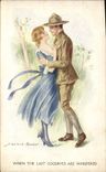 CPA Fantaisie Illustrateur Archie Gunn When the last goodbyes are whispered Militaria Soldat 