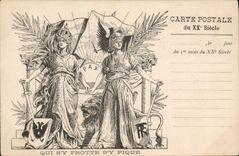 CPA Fantaisie Illustrateur Marianne Allemagne Militaria Pax