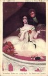 CPA Fantaisie Illustrateur Le theatre Ricqles Alexandre Dumas La dame aux Camelias