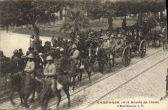 CPA Militaria Armee de l'Inde L'artillerie