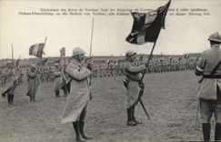 Decoración de Militaria de la POSTAL de la VENDIMIA de los feros de Verdún