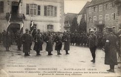 CPA Militaria Haute Alsace 1914 1915 Dannemarie Premieres decorations remises sur la terre d'Alsace 