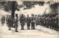 POSTAL Militaria Paissy de la VENDIMIA dado de cruz militar