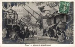 VINTAGE POSTCARD Theater Edmond Rostand Chantecler the arrival of the pheasant one