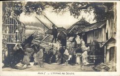 VINTAGE POSTCARD Theater Edmond Rostand Chantecler the anthem with the sun