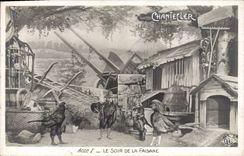 VINTAGE POSTCARD Theater Edmond Rostand Chantecler the evening of guinea fowl