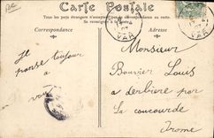 VINTAGE POSTCARD Folklore salt-water Marshes Hyeres Palm trees the Saline ones