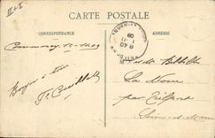 VINTAGE POSTCARD Commercy Bank the Savings bank and Low Street of the Place Pharmacy