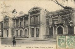 CPA Banque Caisse d'Epargne et Theatre Digne 
