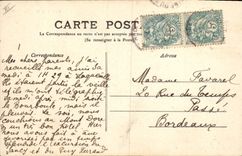 CPA Folklore Auvergne Vis a vis La bourree