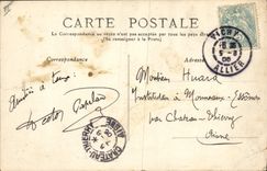CPA Folklore Auvergne La bourree