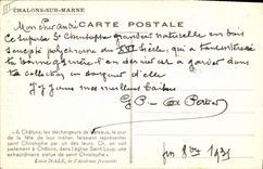 CPA Fantaisie Illustrateur Le Saint Christophe de l'eglise Saint Loup Chalons sur Marne 