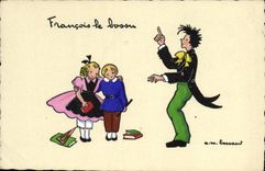 VINTAGE POSTCARD Fantasy François Illustrator the uneven one