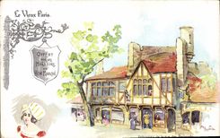 CPA Le Vieux Paris Au Bon Marche Echoppes de la rue des Remparts