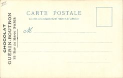 VINTAGE POSTCARD the Old man Paris Chocolat Guerin Boutron Places Large Chatelet