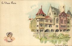 CPA Le Vieux Paris Au Bon Marche Un coin sur la Seine