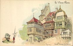 CPA Le Vieux Paris Au Bon Marche Entree Auberge des Nations