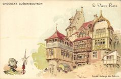 CPA Le Vieux Paris Au Bon Marche Entree Auberge des Nations Chocolat Guerin Boutron Rue du Maroc