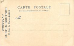 CPA Le Vieux Paris Au Bon Marche Un coin sur la Seine Chocolat Guerin Boutron Rue du Maroc