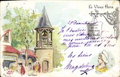 CPA Le Vieux Paris Au Bon Marche Le pilori Maison Boucicaut