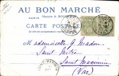 CPA Le Vieux Paris Au Bon Marche Le pilori Maison Boucicaut