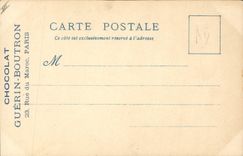 VINTAGE POSTCARD the Paris Old man World Fair of 1900 Chocolate Guerin Boutron the station of Large Chatelet
