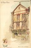 CPA Le Vieux Paris Au Bon Marche Chocolat Guerin Boutron Rue du Maroc Maison natale de Moliere