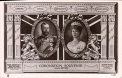 VINTAGE POSTCARD Coronation June Souvenir 22 1911 King George V Queen Mary