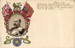 VINTAGE POSTCARD God is my right Lion