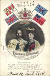 VINTAGE POSTCARD Harmony Coronation King George V Mary Queen off England