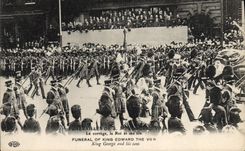 VINTAGE POSTCARD SM Funeral Edouard VII the procession the king and his son