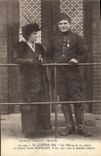 VINTAGE POSTCARD Medal War 1914 a hero and his mother the corporal Andre Bourgoin