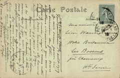 VINTAGE POSTCARD Medaille Festivals of the victory July 14th, 1919 Places town hall Marechal Foch hanging fouragere Paris