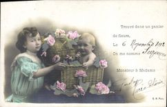 VINTAGE POSTCARD Fantasy Baby Child Opinion of Suzanne Birth