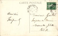 CPA Folklore Marais Salants Les Salins d'Hyeres Recolte du sel Le battage 