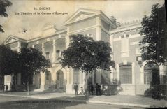 CPA Banque Digne Le theatre et la Caisse d'Epargne 