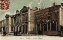 CPA Banque Digne Le theatre et la Caisse d'Epargne 