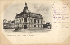 VINTAGE POSTCARD Dreux Bank the Savings bank