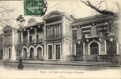 CPA Banque Digne Le theatre et la Caisse d'Epargne 