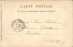 VINTAGE POSTCARD Dreux Bank the Savings bank and the avenue Louis Burrow