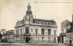 VINTAGE POSTCARD Bank Dreux Hotel of the Savings bank and Town hall