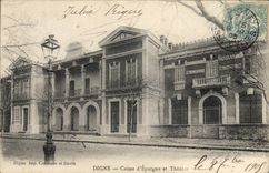 CPA Banque Digne Caisse d'Epargne et theatre