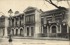 CPA Banque Digne Le theatre et la Caisse d'Epargne 