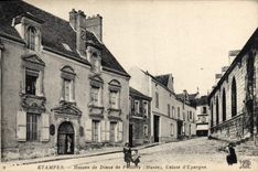 VINTAGE POSTCARD Bank Stamps House of Diane of Poitiers Museum Savings bank