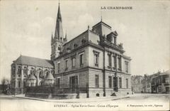 CPA Banque Epernay Eglise Notre Dame Caisse d'Epargne 