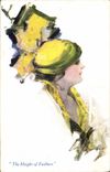 VINTAGE POSTCARD Fantasy Illustrator The height off fashion